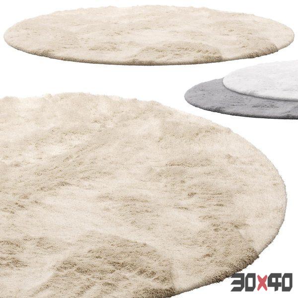 圆形毛皮地毯-30x40 Mood