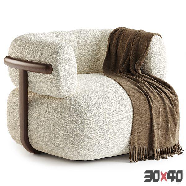 Doss Swivel Chair, Altro Snow-30x40 Mood