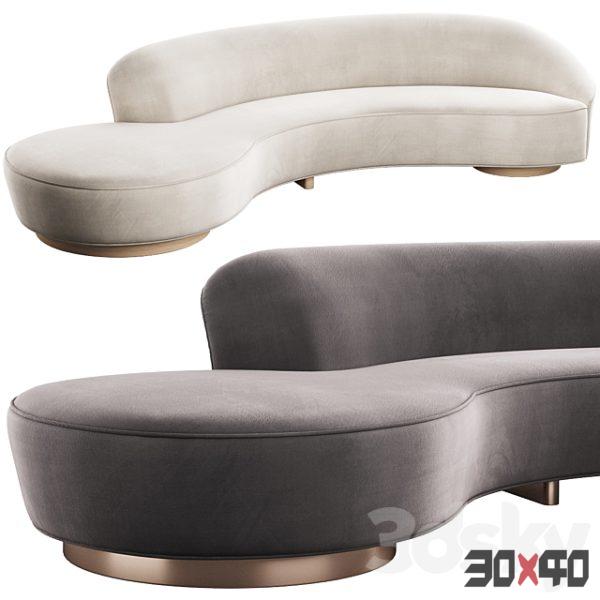 005 Serpentine sofa with arm by Vladimir Kagan-30x40 Mood