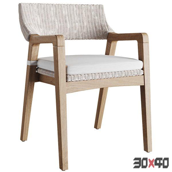 English Elm Woven Lucia Outdoor Arm Chair-30x40 Mood