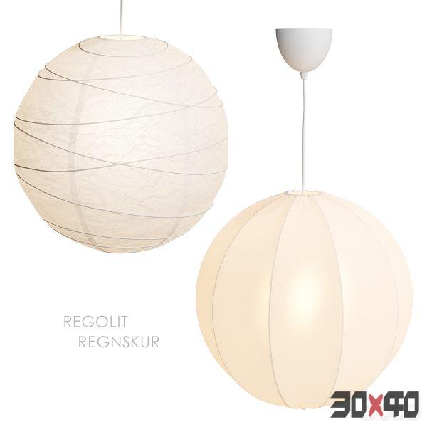 IKEA REGOLIT / REGNSKUR Pendant lamp-30x40 Mood
