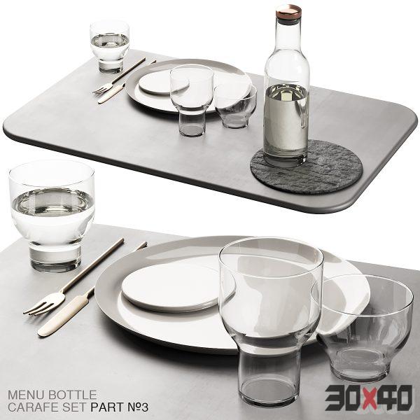 138 dishes decor set 11 MENU Bottle Carafe by Norm P03-30x40 Mood