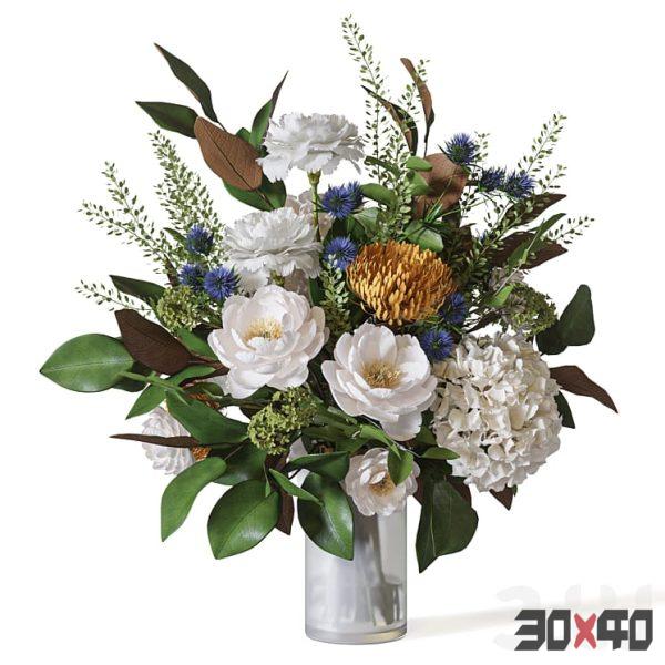 Flower Set 067 magnolia peony carnation-30x40 Mood