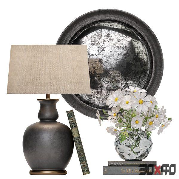 Decorative set with a Cosmea-30x40 Mood