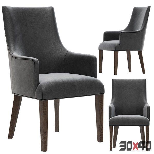 Restoration Hardware Ella Leather Armchair-30x40 Mood