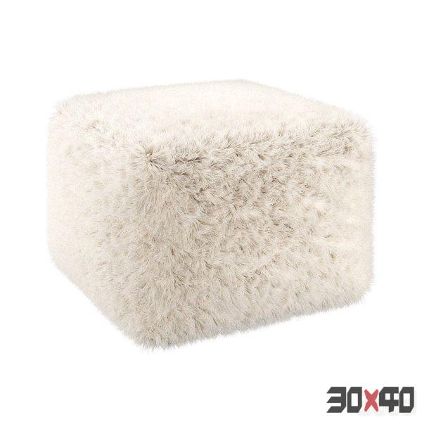 Fur pouf