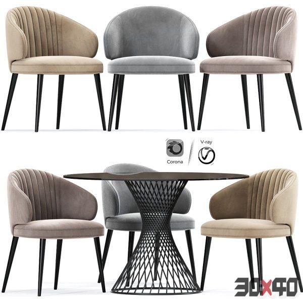 Strip Modrest Carlton Dining Chair Table-30x40 Mood