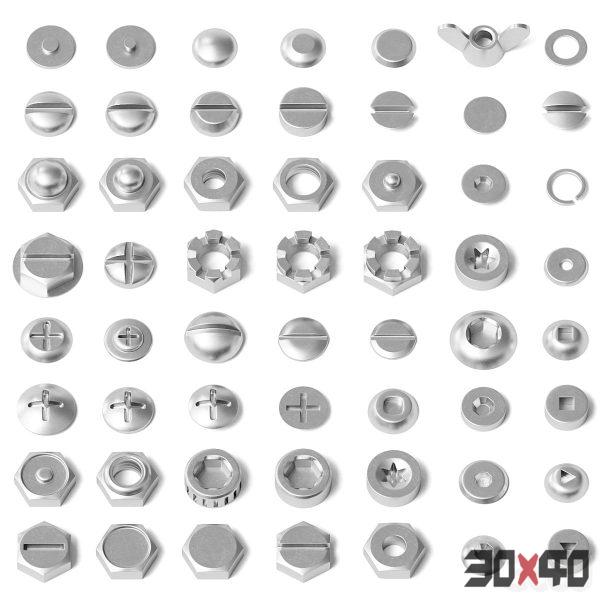 Set of nuts, bolts, washers-30x40 Mood