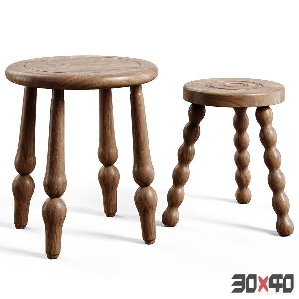 Heaps & Woods - Leon stool