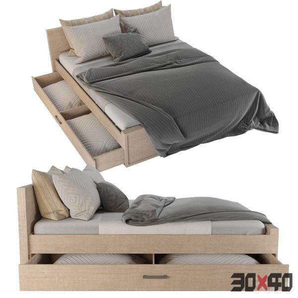 Bed Benedetti Wooden double bed 01-30x40 Mood