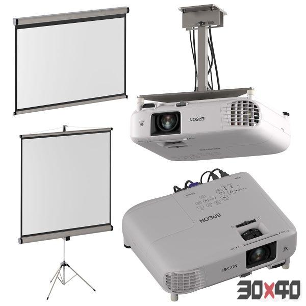 Epson EB-FH06 projector + projection screens-30x40 Mood