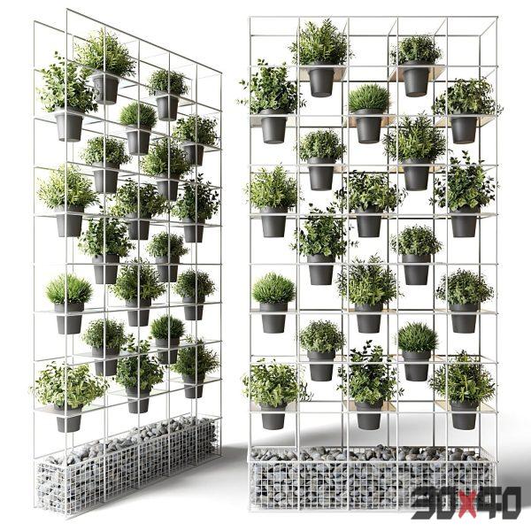 Vertical garden for potted plants