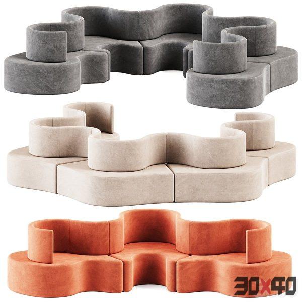 Cloverleaf Modular Sofa by Verpan