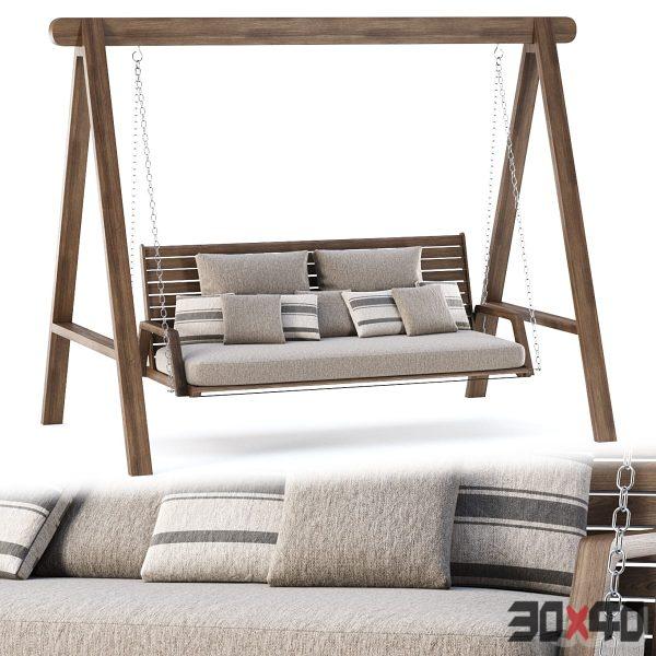 Mary wooden double garden swing MR45 by Bpoint Design / Wooden garden swing