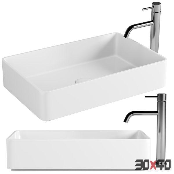 neoro n50 countertop washbasin-30x40 Mood