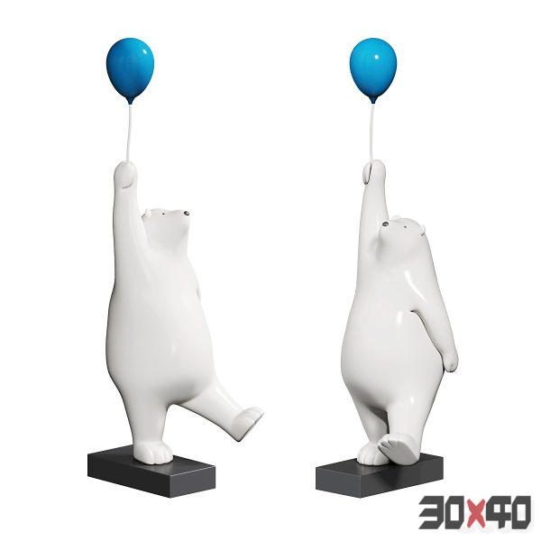 polar bear sculpture ornaments-30x40 Mood