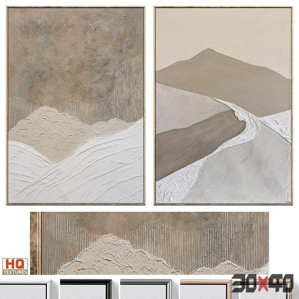 Relief Abstract Landscape Textural Wall Art C-676