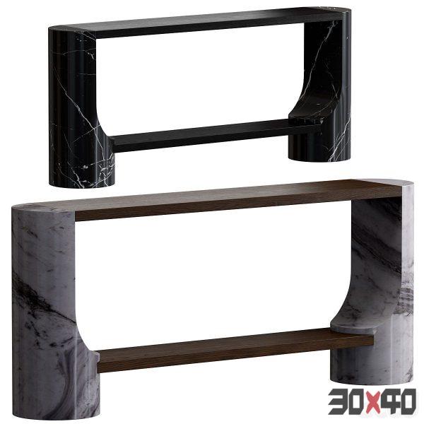 CB2 console table with 2 materials-30x40 Mood