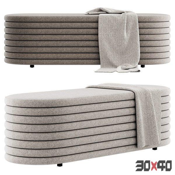 Rialto storage bench by cb2