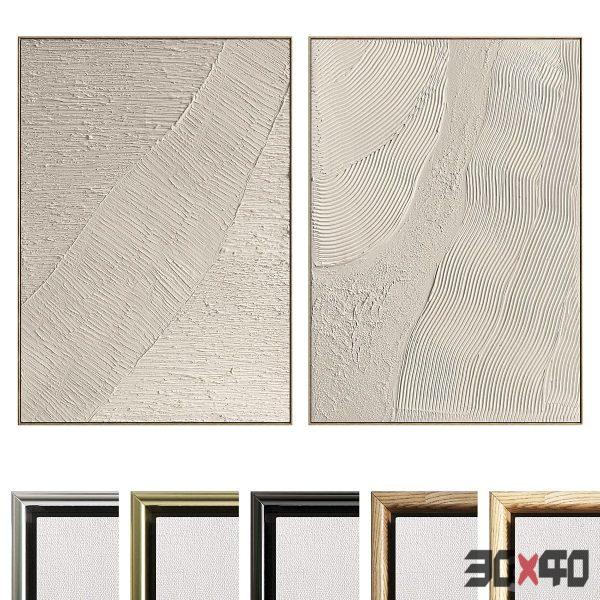 Plaster Two Photo Frame D-540