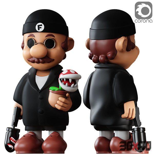 Mario figurine-30x40 Mood