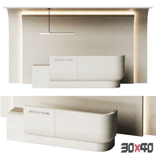 Reception desk made of curved combined shape-30x40 Mood