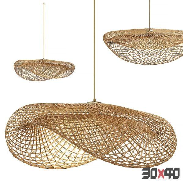 Wavy pendant lamp