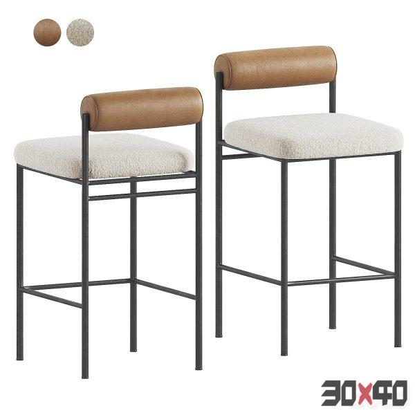 Half bar stool Balla dark gray-30x40 Mood