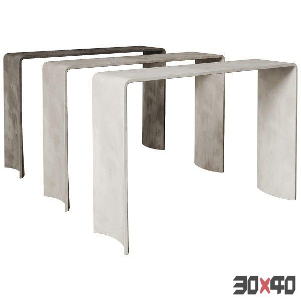 Tadao Alto Concrete Contemporary Console