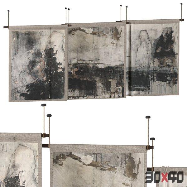 Abstract Paintings on hanging Canvas-30x40 Mood