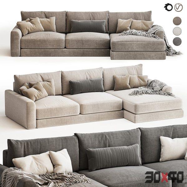 Corner sofa Sherlock Grey-Brown-cream-30x40 Mood