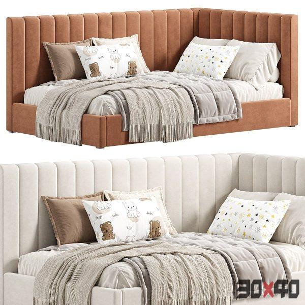 Avalon Upholstered Corner Bed-30x40 Mood