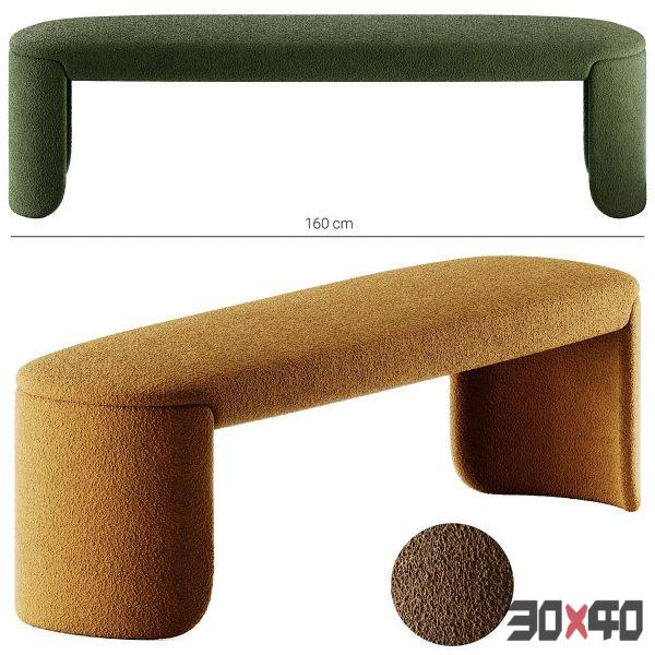 Petal Fabric bench by Bross
