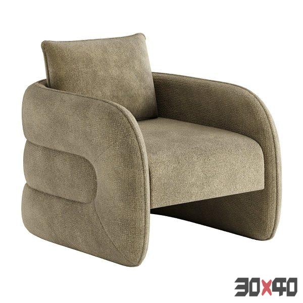 Kendra Curved Accent Chair-30x40 Mood
