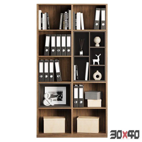 Home office shelving with decor-30x40 Mood