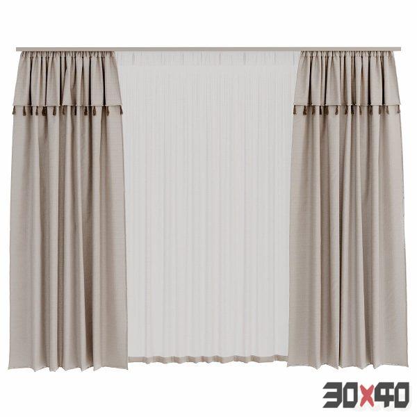 Curtains for the nursery with tassels-30x40 Mood