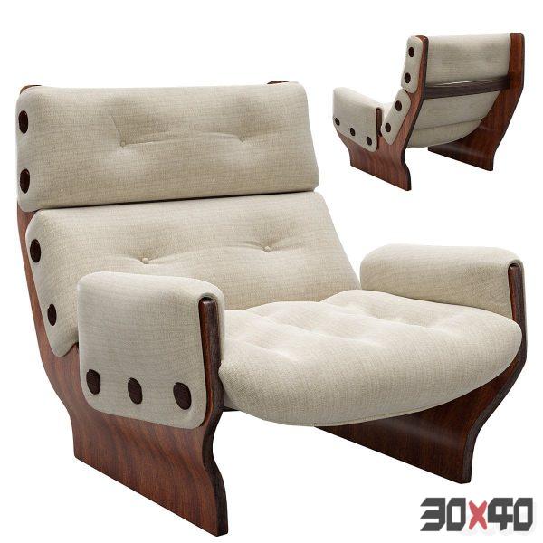 Canada Lounge Chair by Tecno in Original Fabric-30x40 Mood
