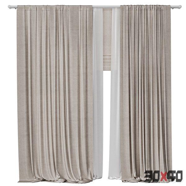 Curtain 029 / Curtains on a rod