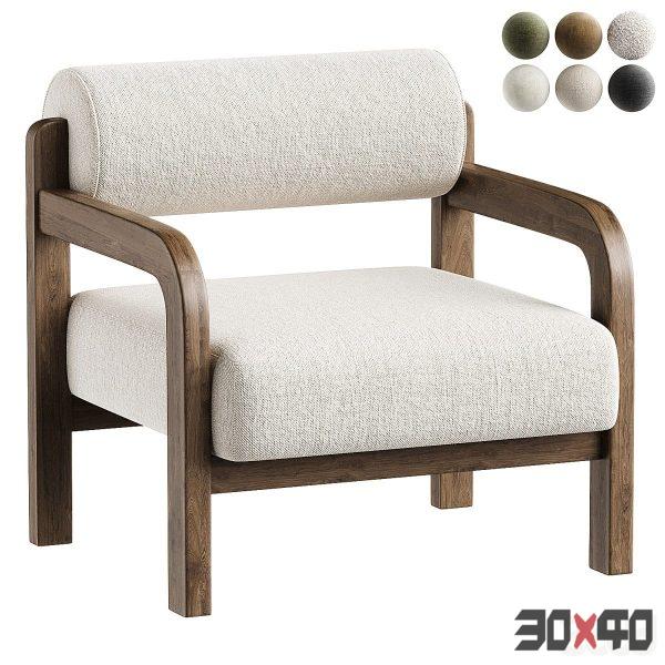 Fauteuil lounge en frêne Raymond-30x40 Mood