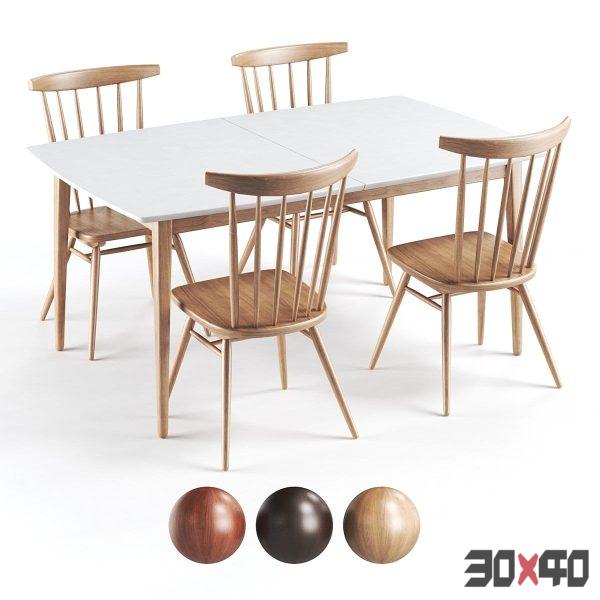 Table and chairs Samurai HOFF-30x40 Mood