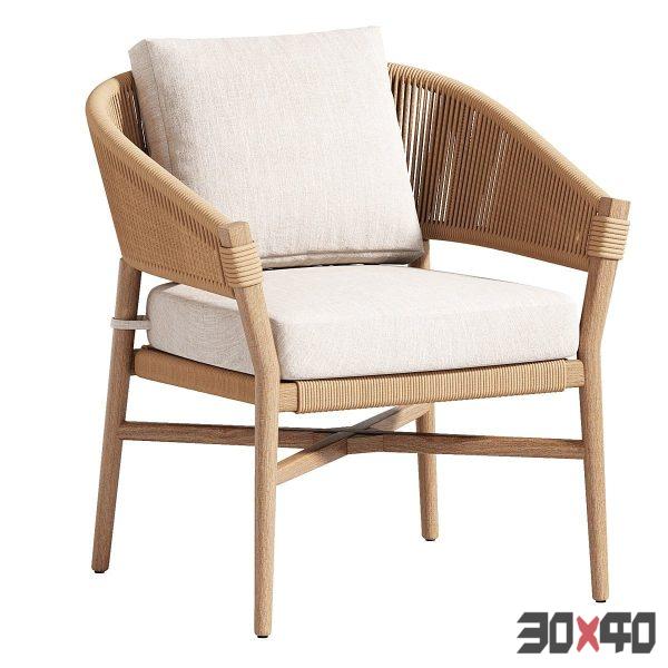 Makali Lily White Lounge Chair-30x40 Mood