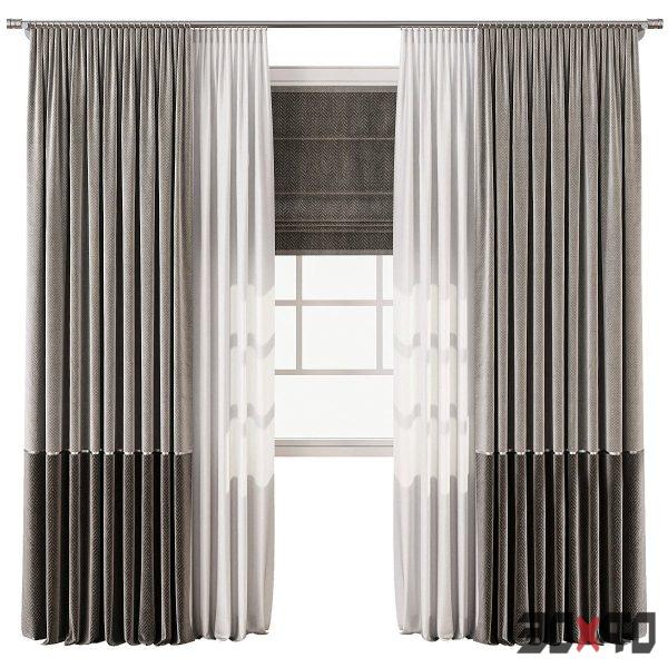 Curtain with tulle 59
