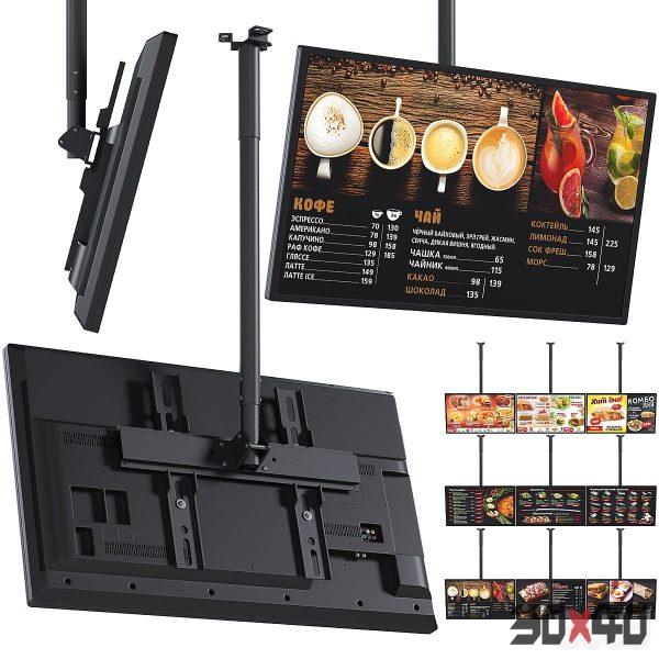 Information display on ceiling bracket