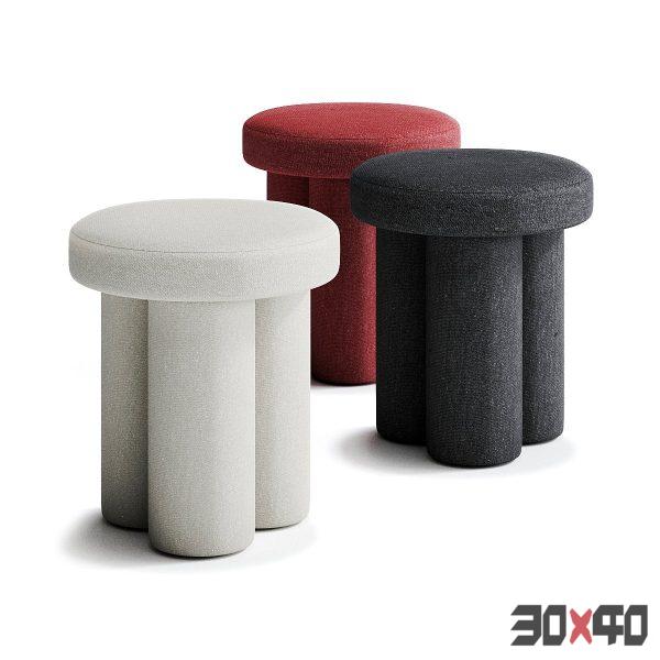 BIG FOOT Fabric stool by 101 Copenhagen