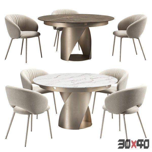 Calligaris Anime & Cyclone Dining Set