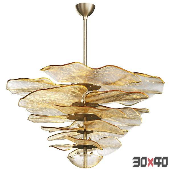 Chandelier Lilypad Ambre by Laura Gonzalez-30x40 Mood