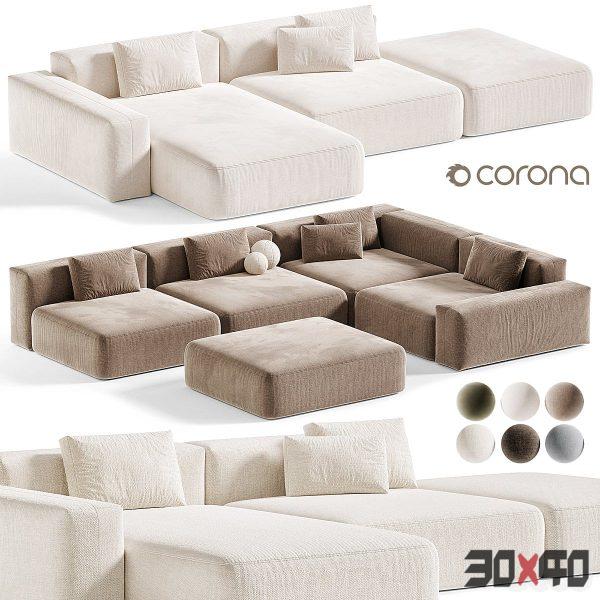 Modular Sofa BON ONE 33, Modular sofa-30x40 Mood