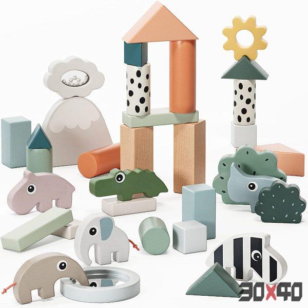 Done by Deer Building Block Children Wooden Toy-30x40 Mood