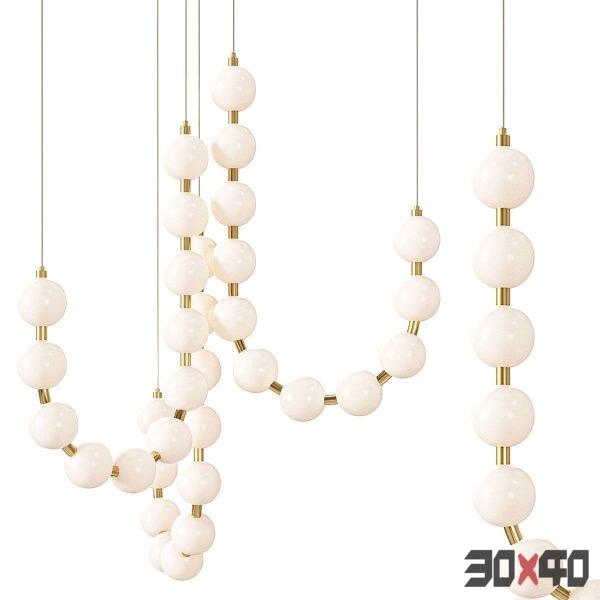 Glass Pearl Necklace Chandelier set-30x40 Mood