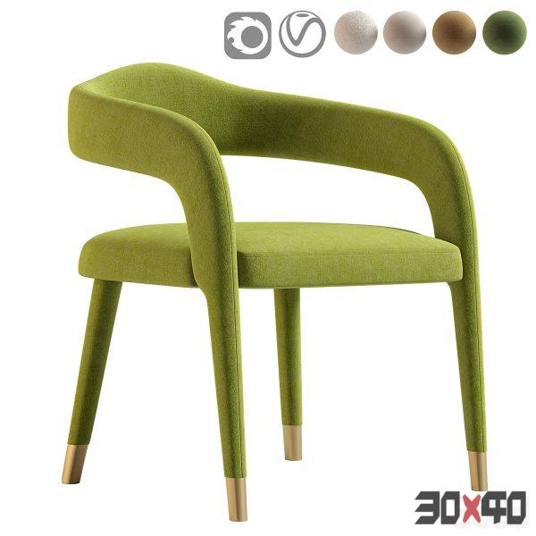 Lucia Green Velvet Dining Chair
